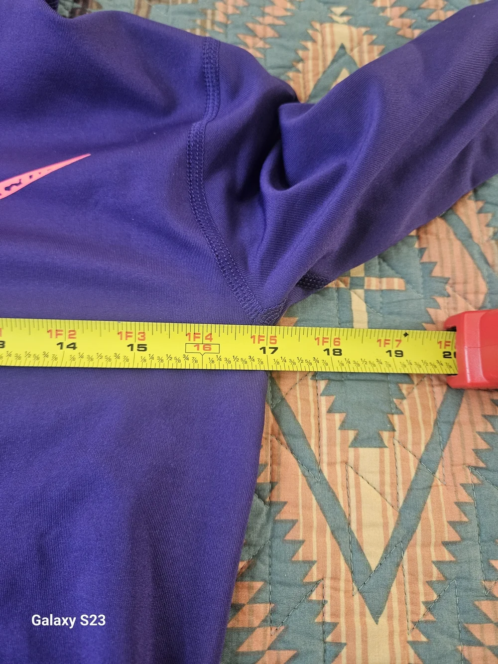 Nike Pro Purple Half-Zip Pullover with Pink Accents
